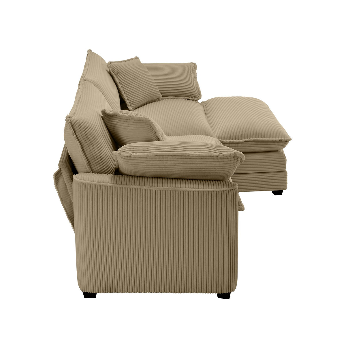Classic and Modern L-Shaped 2-Seater Sofa with Footrest