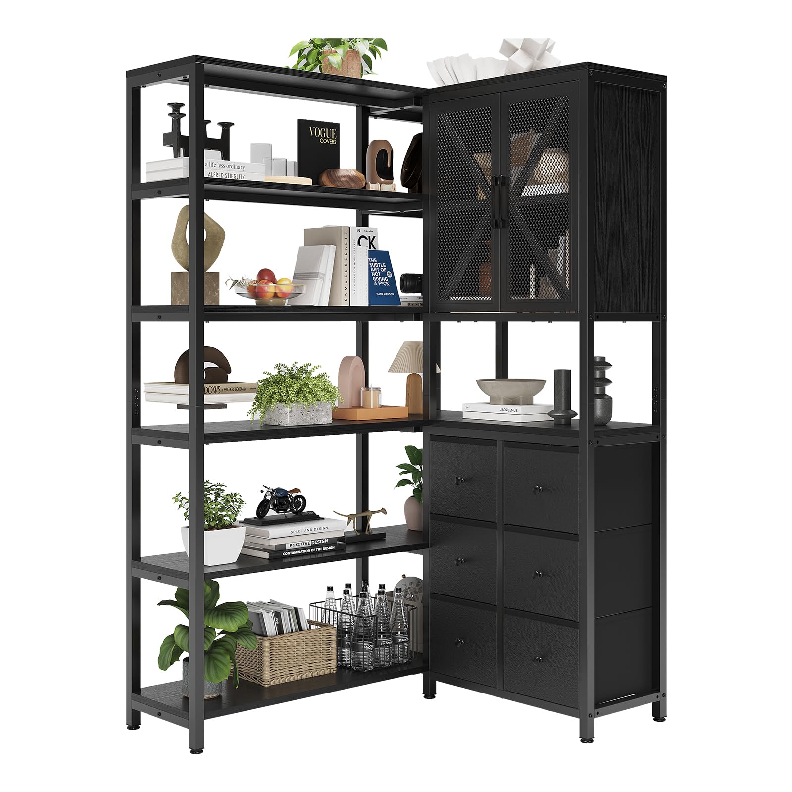 Desktop Bookshelf Countertop Bookcase Home Office Bookshelves Multifunctional