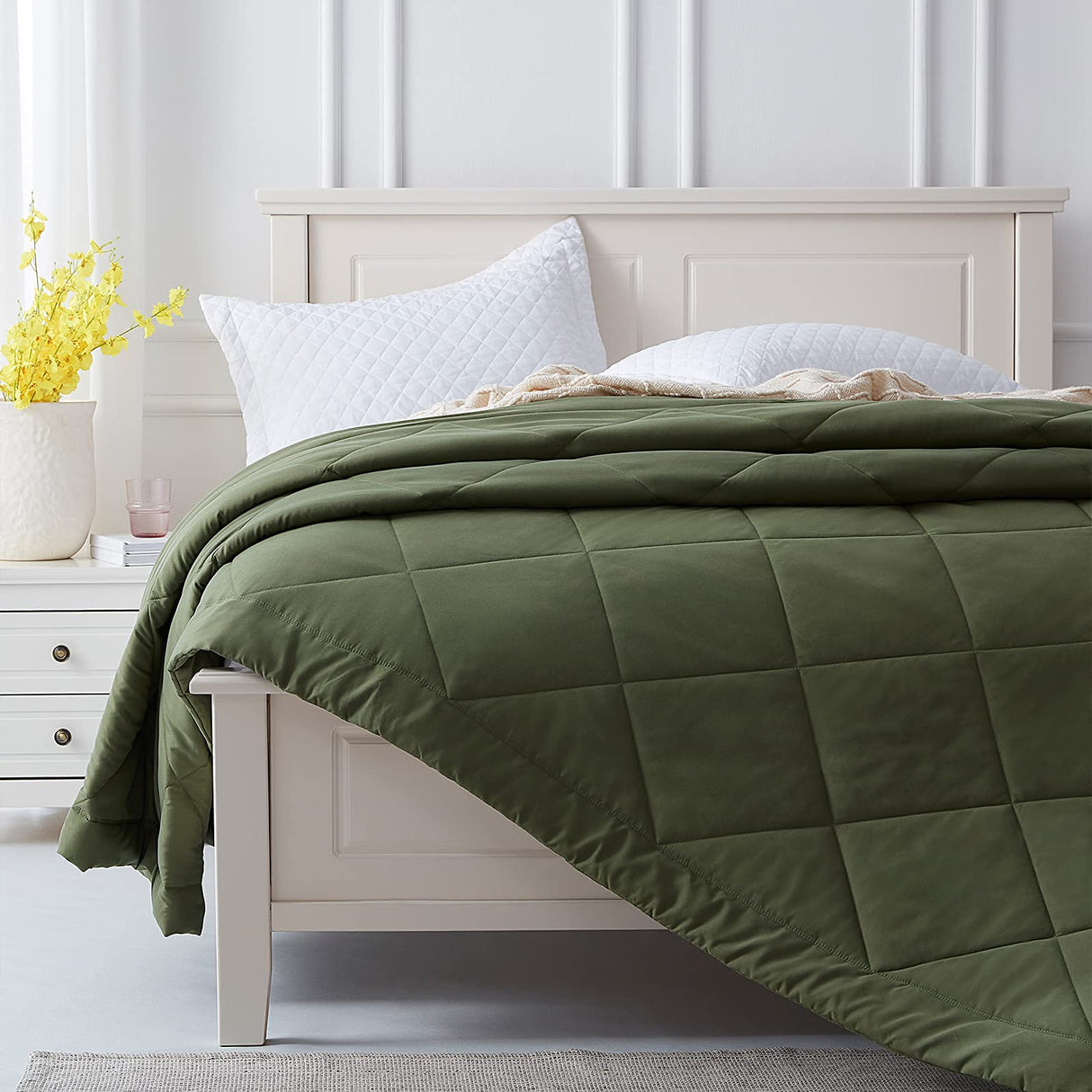 Olive Grey Down Alternative Bedding Comforters Queen Size