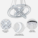 Modern Crystal Chandeliers LED Chandelier Pendant Lights Chandelier Rings Pendant Light