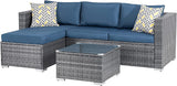 Outdoor Patio Furniture Sets, All-Weather Rattan Outdoor Sectional Sofa