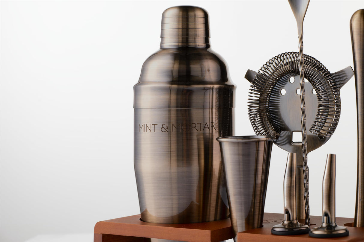 Cocktail Shaker Set, 7-Piece Bartender Kit with Stand