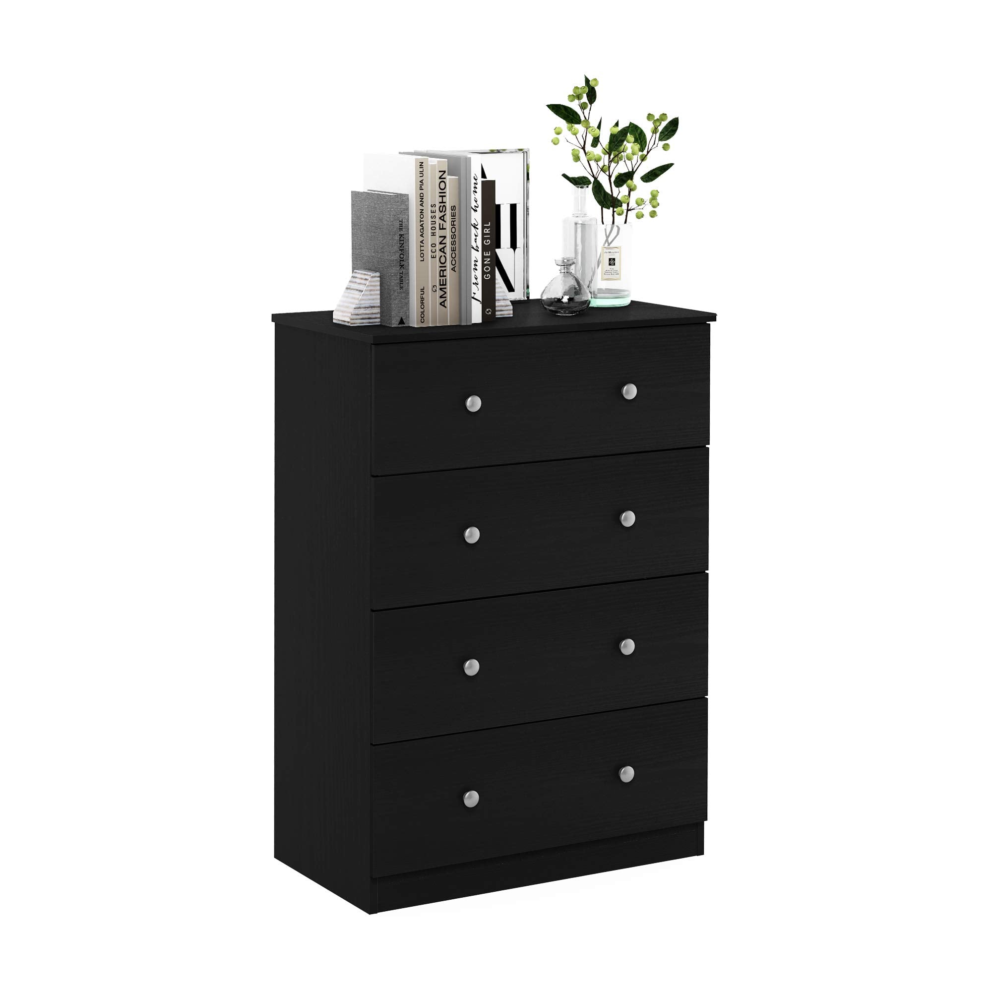 Tidur Simple Design Dresser, 4-Tier Knob, Americano
