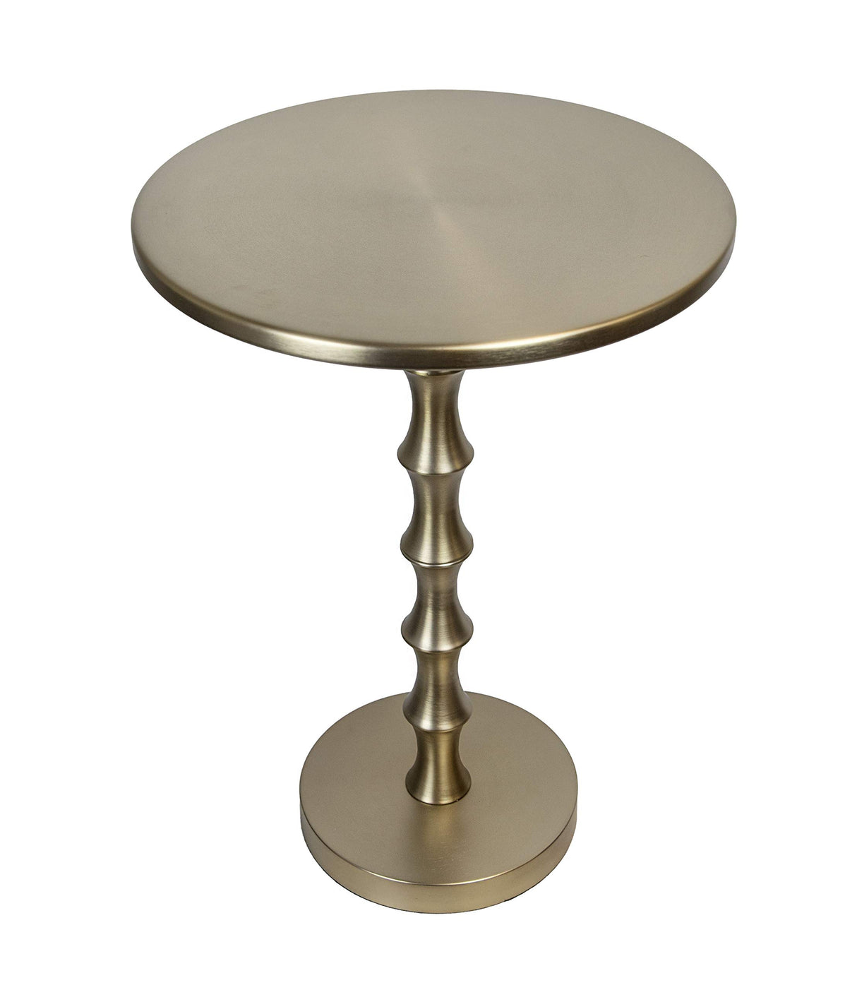 Bora 26.75" Metal Accent Table, Gold End Table, Bronze End Table