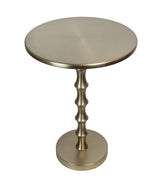 Bora 26.75" Metal Accent Table, Gold End Table, Bronze End Table