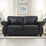 Couchus Mid-Century Vintage Sofa Couches with Rivet Design,loveseat Sofa