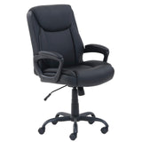 Classic Puresoft PU Padded Mid-Back Office Computer Desk Chair with Armrest