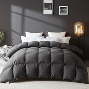 Goose Feather Down Fiber Comforter King Size, 100% Organic Cotton Fabric Duvet Insert