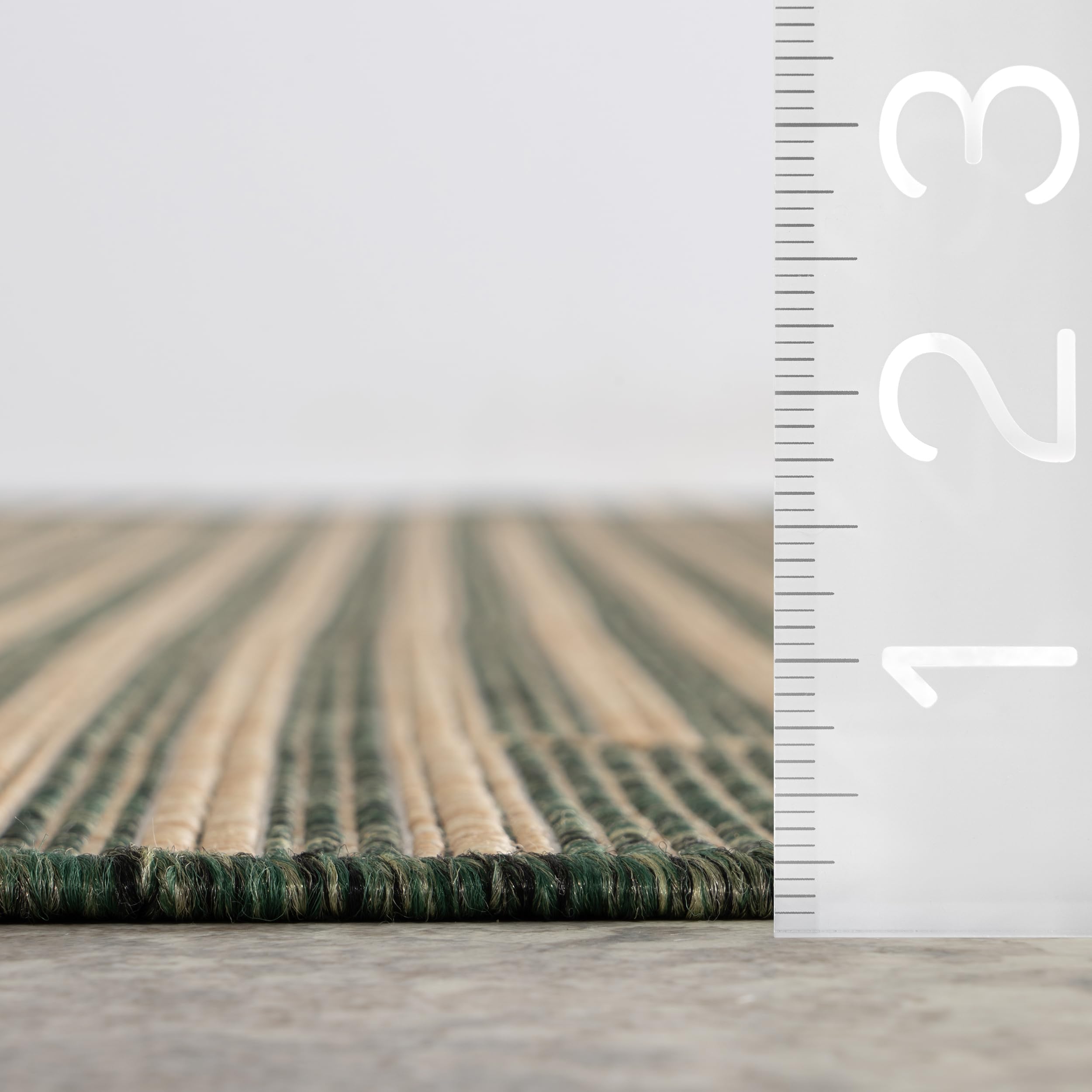 Nuloom Debrin Striped 9' x 12' Indoor/Outdoor Area Rug for Living Room Patio Deck Front Porch, Green