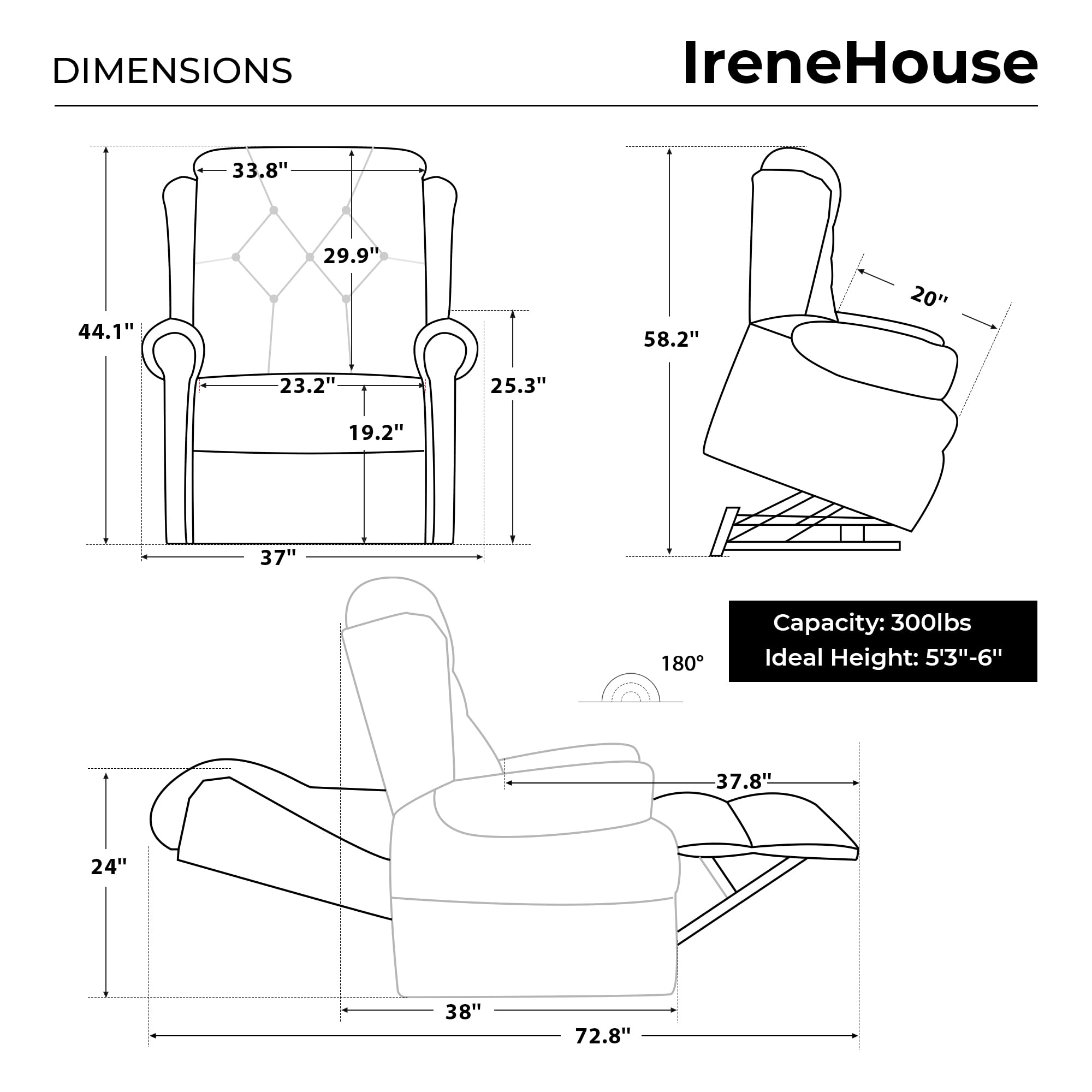 SootheEase Dual Motor Lift Chair with Infinite Recline, Heat & Massage