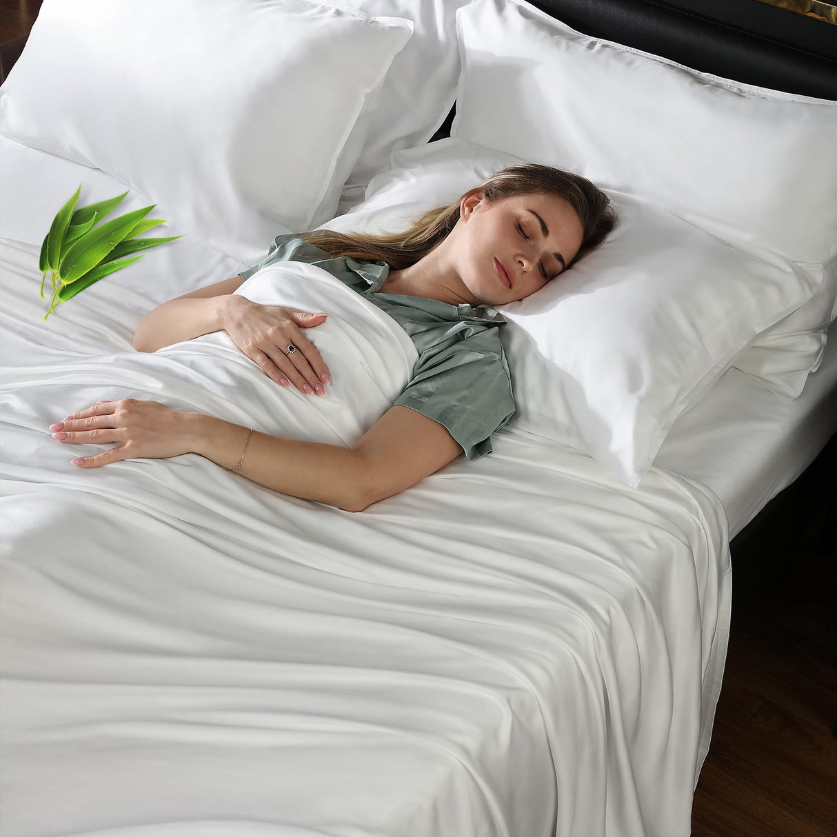 King Size Sheet Set 6 Pieces, Cooling Sheet for Summer Hot Sleepers, Silky Comfy