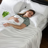 King Size Sheet Set 6 Pieces, Cooling Sheet for Summer Hot Sleepers, Silky Comfy