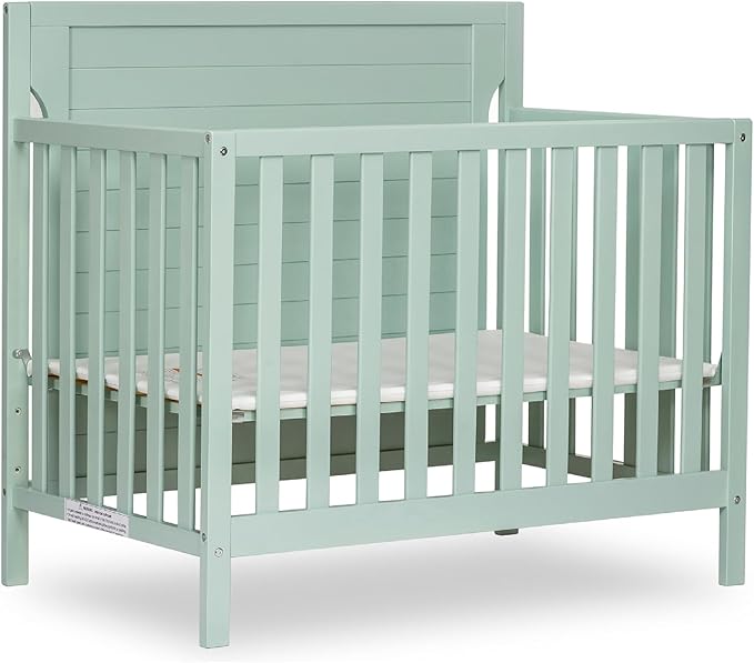 Bellport 4 in 1 Convertible Mini/Portable Crib In White, Non-Toxic Finish, Made