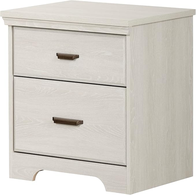 Versa 2-Drawer Nightstand, Weathered Oak, Gray Maple