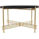 Modern Metal Coffee, Center Table 33" x 33" x 19", Black