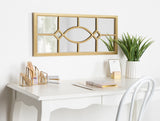 Cassat Classic Glam Window Wall Accent Mirror, Gold