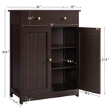 Bathroom Storage Cabinet with Drawer and Double Doors, Free-Standing Organizer