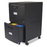 61312B01C Two-Drawer Mobile Filing Cabinet, 14-3/4w x 18-1/4d x 26h, Black