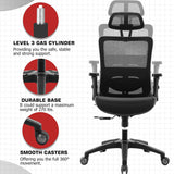 Office Chair Ergonomic Mesh Chair High Back Computer Desk Chair with 3D Armrest