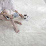 10x10 Oversized Faux Fur Area Rug - Super Soft White Shag Carpet
