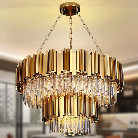 Modern Crystal Chandelier Lighting 8 Lights Pendant Lights Fixture