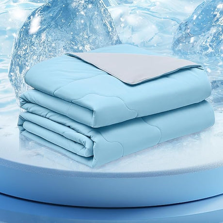 Cooling Comforter King - Lightweight Cooling Blanket for Hot Sleepers Quickly Cool Down