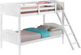 Littleton Twin Over Twin Bunk Bed with Ladder Black