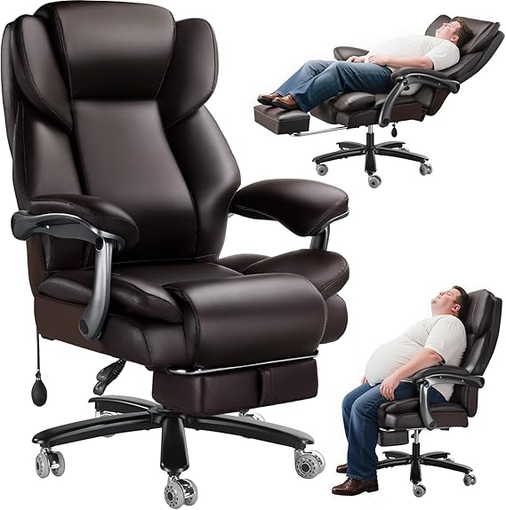 600lbs Big and Tall Executive Office Chair with Adjustable Lumbar Support