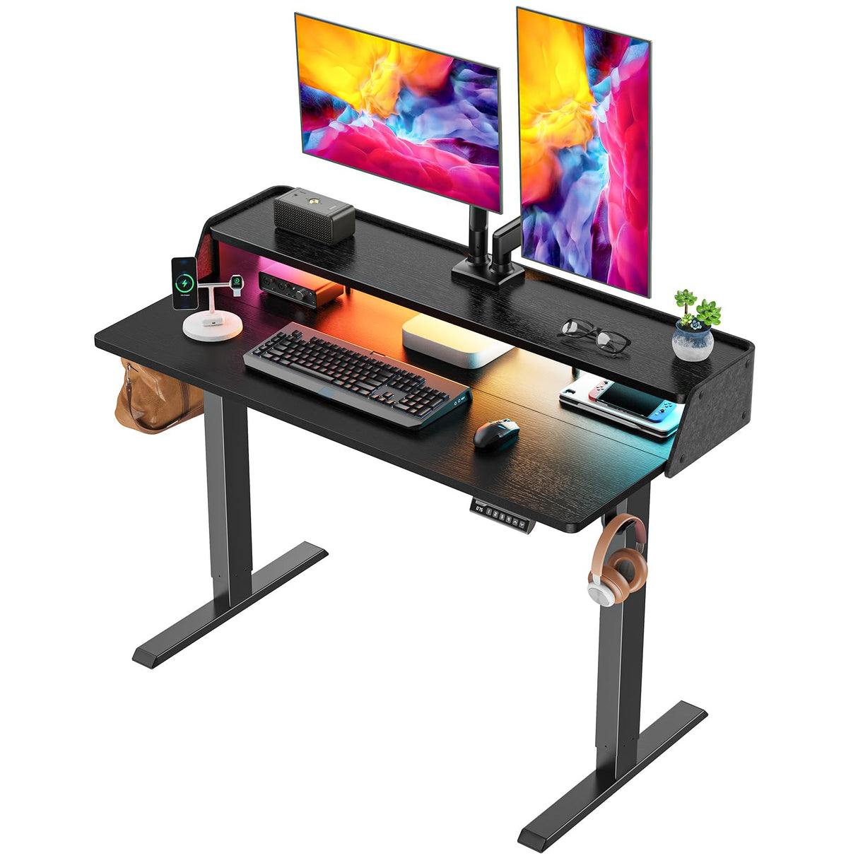 Electric Standing Desk, 55x24 Inches Adjustable Height Desk