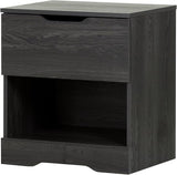 Holland 1-Drawer Nightstand, Weathered Oak