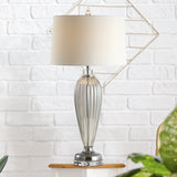 JYL2066A Julian 33.5" Glass/Crystal LED Table Lamp Traditional Bedside Desk Nightstand