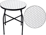 Mosaic Outdoor Side Table - Small Patio Table Coffee Table Outside Accent Table