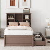 Bed Frame with Built-in USB Port Walnut