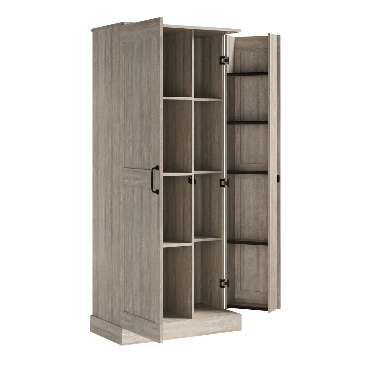 Miscellaneous Swing Out Door Storage pantry cabinets, L: 32.17" x W: 17.13" x H: 72.09"