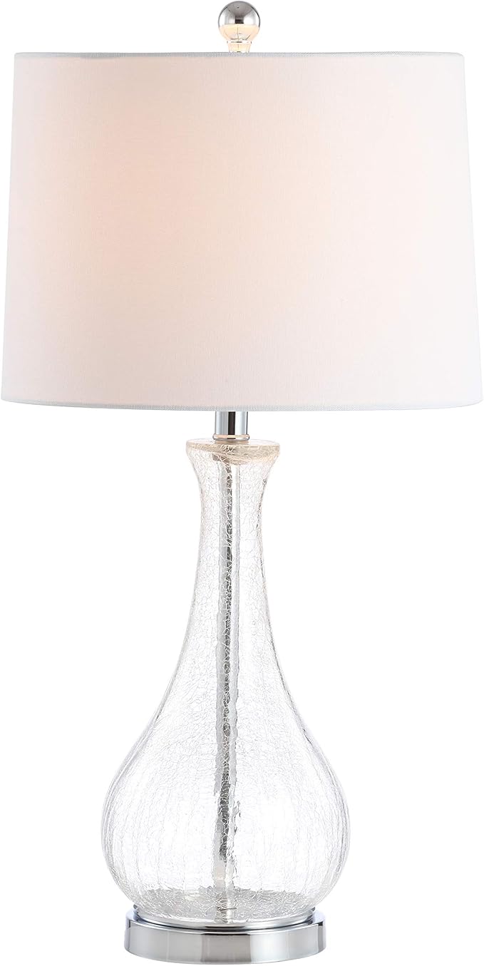 Lighting Collection Finnley Amber Crackle 28-inch Bedroom Living Room