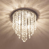 Mini Chandelier, Crystal Chandelier Lighting, 2 Lights, Flush Mount Ceiling Light