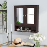 Bathroom Medicine Cabinet, Bathroom Wall Cabinet with 2 Mirror Doors & Adjustable Shelf