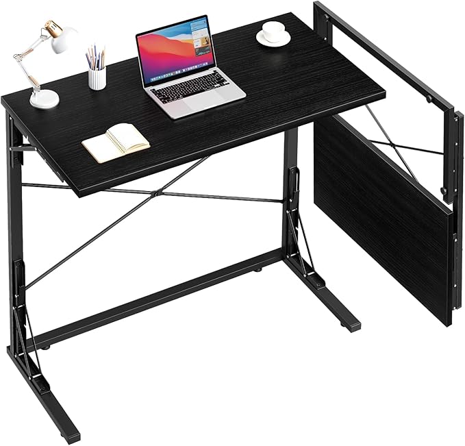 31.5" Folding Desk, Foldable TV Tray Table for Eating on Couch, Extra Large TV Dinner