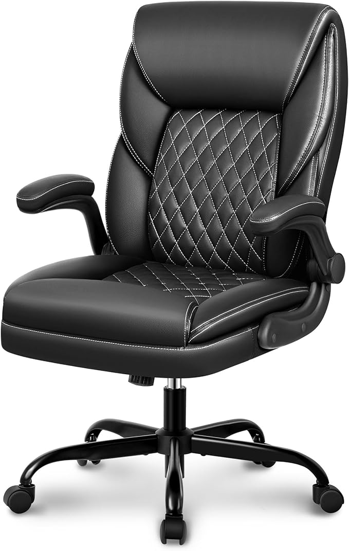 Office Chair, Executive Leather Chair Home Office Desk Chairs, Ergonomic Computer