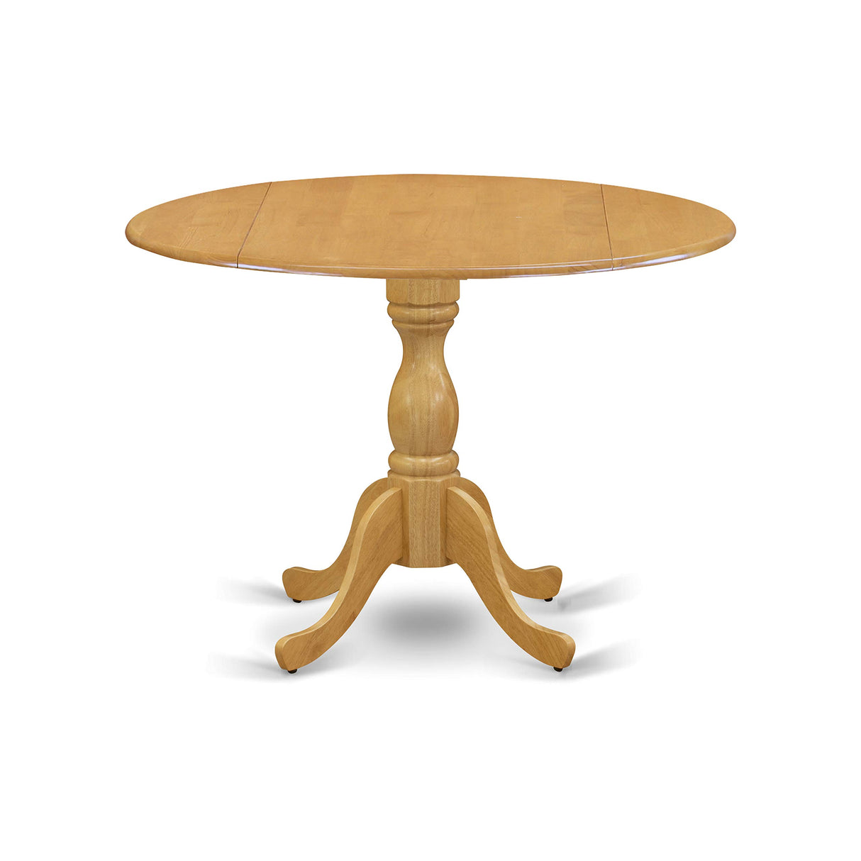 DMVA3-OAK-W 3 Piece Dinette Set for Small Spaces Contains a Round Dining Table