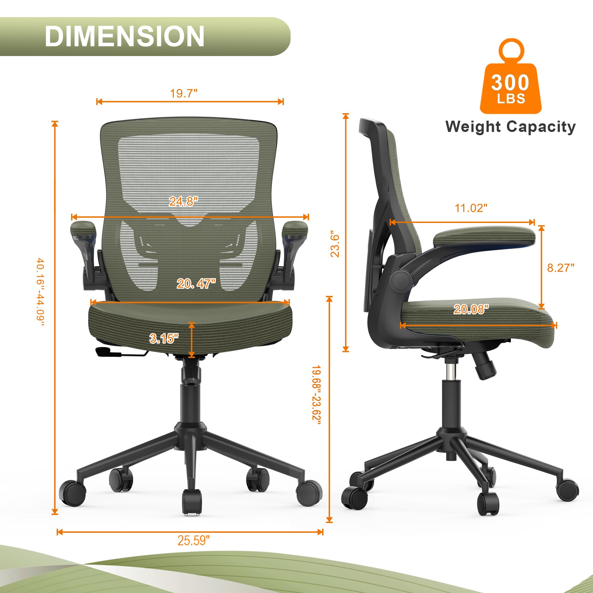 High Back Ergonomic Office Chair with Lumbar Support