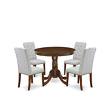 ANEL5-AWA-05 5 Piece Modern Dining Table Set Includes a Round Dining Room Table