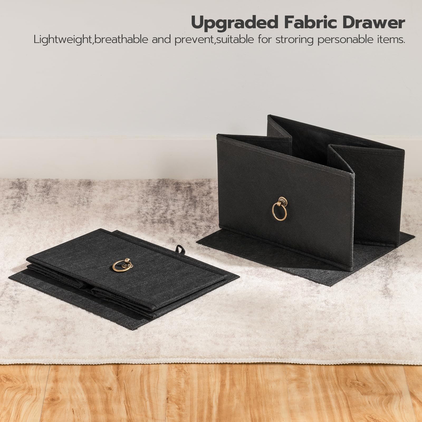 Nightstand Set of 2, 2 Drawer Dresser for Bedroom, Small Night Stand