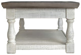 Havalance Farmhouse Lift Top Coffee Table with Fixed Shelf and 2 Hidden Storage Trays