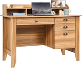 White Desk with Drawers, 47 Inch Home Office Computer Desk with File Drawers Student Girls Desks Teens Writing Table with Hutch, Small Desk with Drawer for Bedroom, White