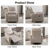 Electric Swivel Rocker Recliner, Power Recliner Swivel Glider with Lumbar Support