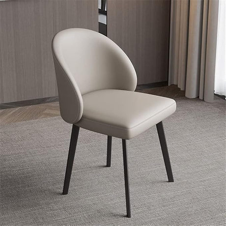 Contemporary Dining Chair Set Armless Chair with Metal Legs Modern Low Back Chairs Dining Side Chair for Dining Room Kitchen Living Room Bedroom