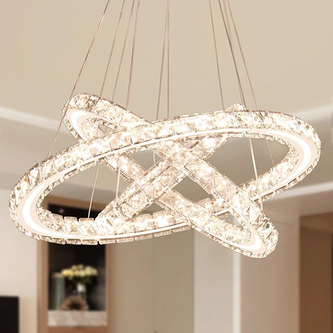 Modern Crystal Chandeliers LED Chandelier Pendant Lights Chandelier Rings Pendant Light