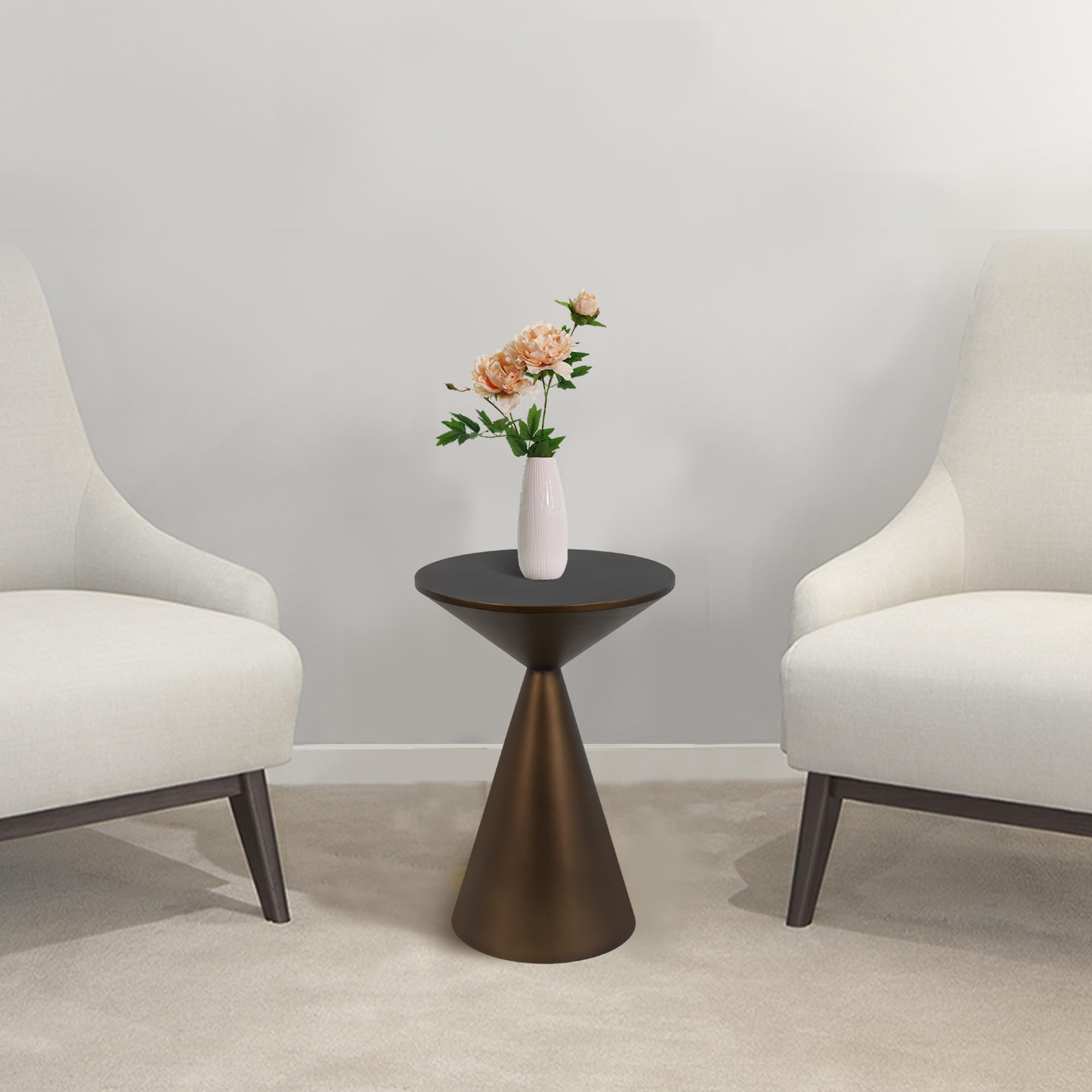 Small Drink Table, Round Martini Table, Drum End Table Side Table