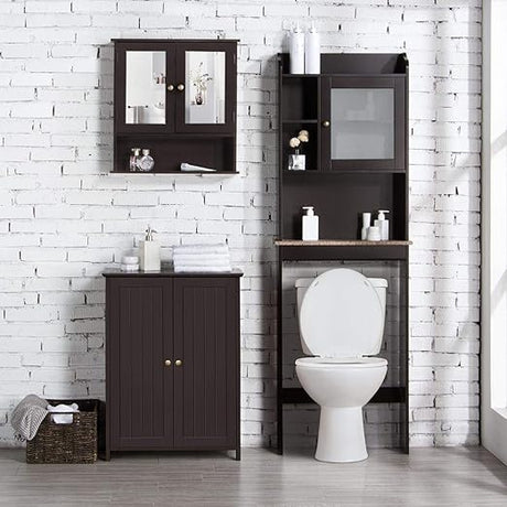 Bathroom Floor Cabinet, Modern Storage Freestanding Organizer Cabinet